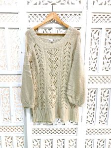 H&M Crochet Cream Pullover Top