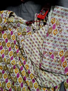 Three Ganesh Stright Kurthi Set