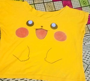 Pickachu Yellow Colour T-shirt
