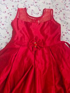 Girls&#39; Elegant Red Party Dress