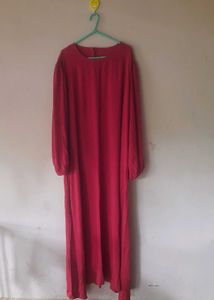 full sleeve maroon maxi dress ( bust 40-42)