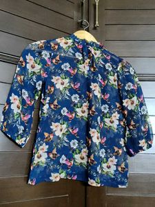 Fame Forever Girl Blue Floral Printed Top