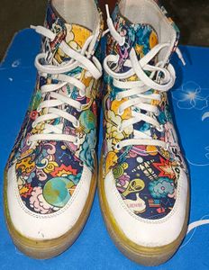 Funky Space Print Sneakers