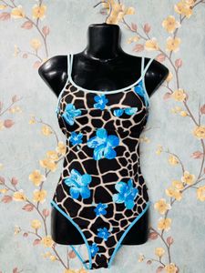 Blue Floral Bodysuit