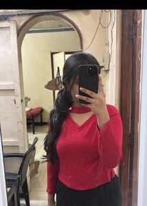 Choker Neck Red Top