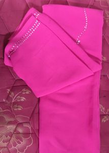 Pink dupatta with mirror work