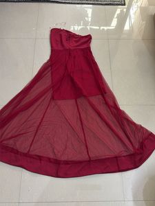 Elegant Maroon Party Dress