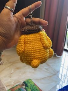 Crochet PomPomPurin Keychain