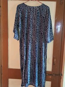 A Line Bandhni Maternity Kurti