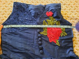 Blue Full-length Frock