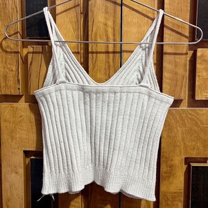 Ribbed V-Neck Knit Tank Top