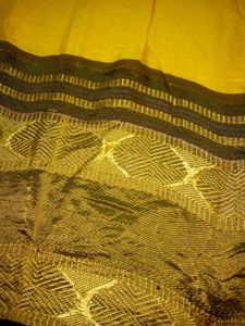 Vintage Silk Saree- Mustard Yellow &amp; Brown