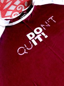 Burgundy &amp; White Graphic T-Shirt
