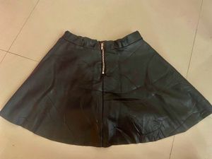 H&M New Black Leather Skirt