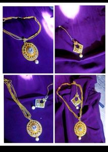 •Set of Neckpiece+ Mangtika &amp; ✨ Latkan Bangles•
