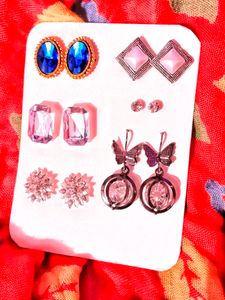 Daily Office Earrings And Studds Combo Car