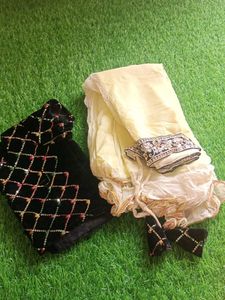 Ivory &amp; Gold Embroidered Skirt /Lehenga