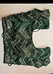 Elegant Green &amp;designer Lehenga &amp; Saree 2 In One