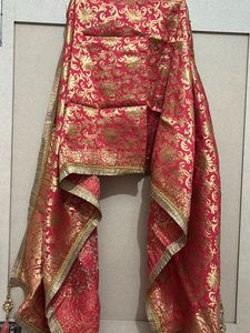 Pink Embroidered Kurta Set With Beautiful Dupatta