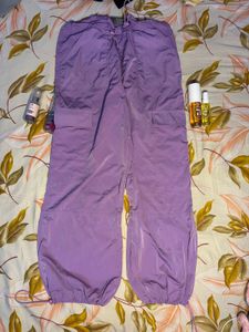 Primark lavender parachute pants