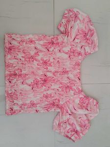 Floral Smocked Crop Top