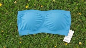 Tube Bra - Blue &amp; White