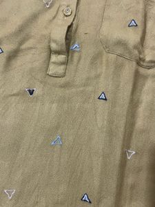 Kurta Style Shirt With Half Buttons Full Sleeves