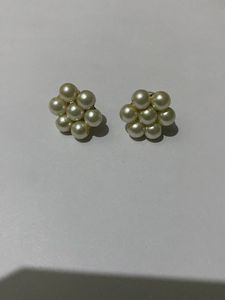 Vintage Pearl Cluster Earrings