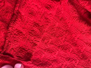 Red Textured Top