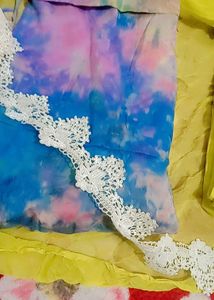 organza kurti with lemon colour pent &amp;duppatta
