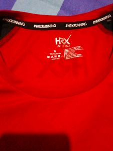 HRX RUNNING Red &amp; Black Athletic T-Shirt