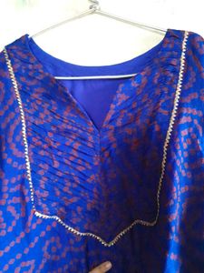 Blue &amp; Red Kurta Set