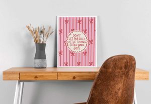 Motivational pink coqqutte bow Wall Art