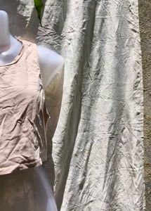 ZARA KHAKI CROP TOP