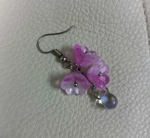 Pinteresty Pink Cluster Flower Earrings with Drop✨
