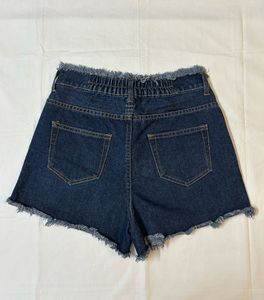 Frayed Hem Denim Shorts