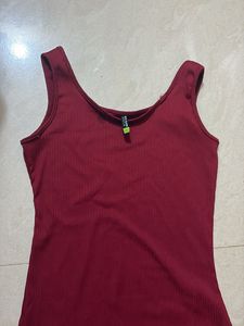 Burgundy Bodycon Mini Dress