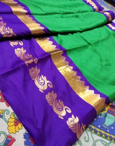 Green &amp; Purple Saree