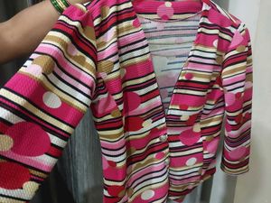 Vintage Striped &amp; Polka Dot Blazer
