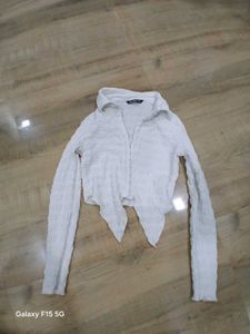 Textured White Shirt