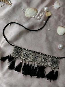 Black Tassel Necklace