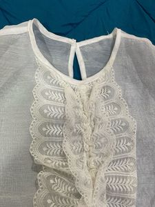 Elegant White Lace Top