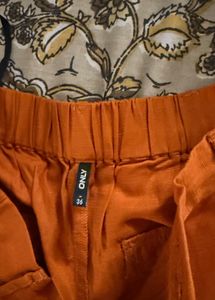 Only Orange Casual Pants