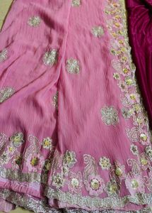 Pink &amp; Magenta Embroidered Saree combo