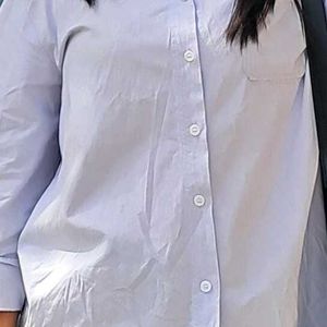 Oversized Light Blue Button-Down