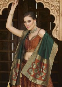 Silk Lehenga,Dupatta and Unstitched blouse