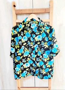 Floral Print Button-Down Shirt Size-42
