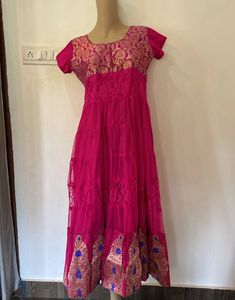 Women Flair Dress Rose