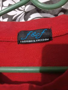 Red Giraffe Print Sweatshirt