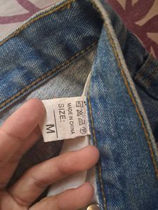 Wide Leg Frayed Hem Jeans